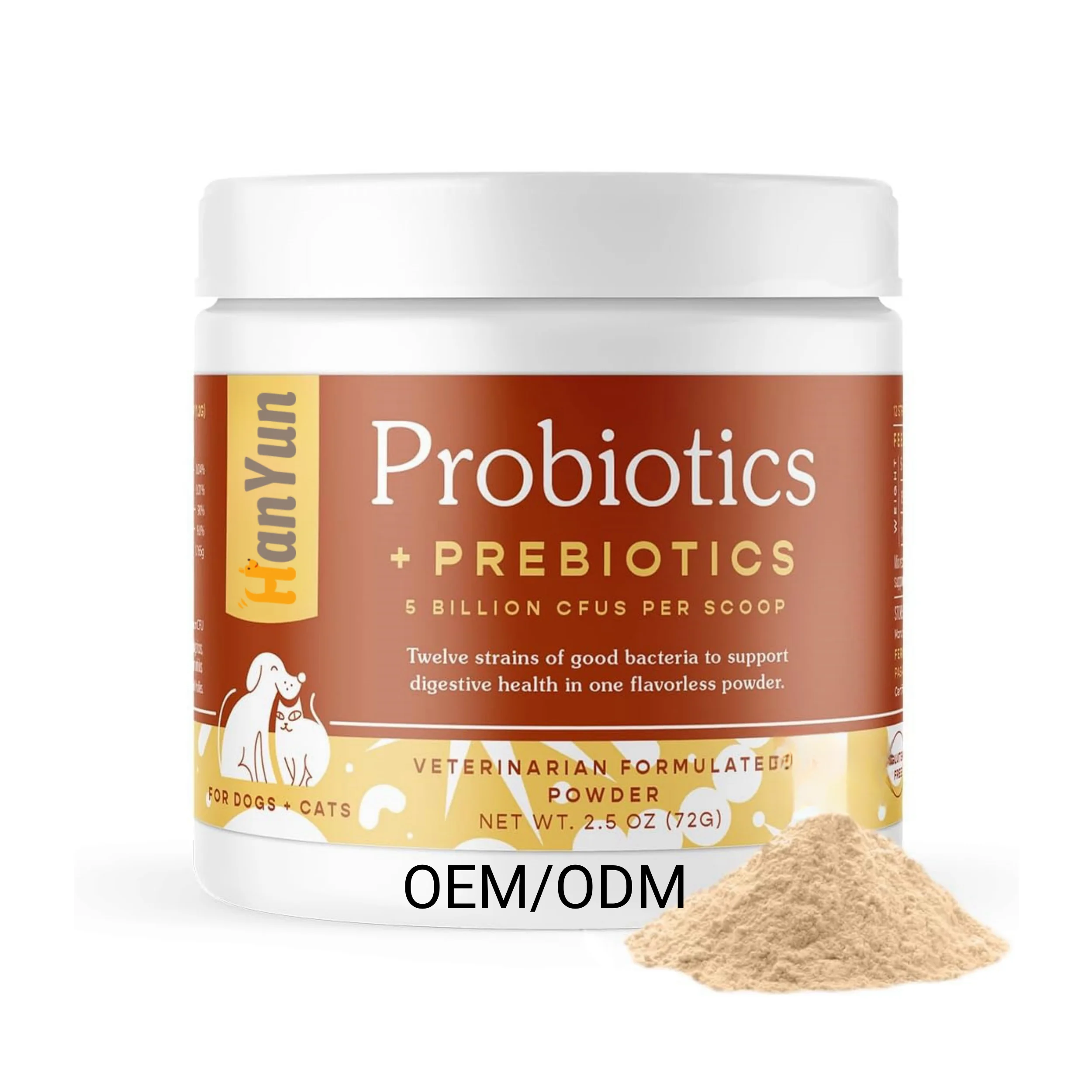 Wholesale Private Label Pet Health Care & Supplement Probiotics Powder  For Dogs And Cats Support Gut & Immune System Health