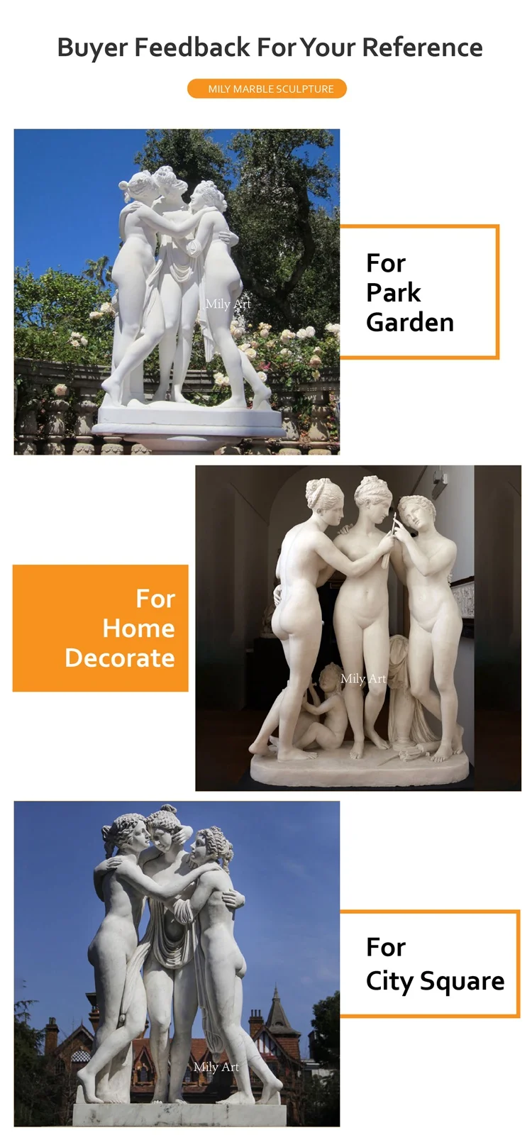 Marble Three Beauty Statue