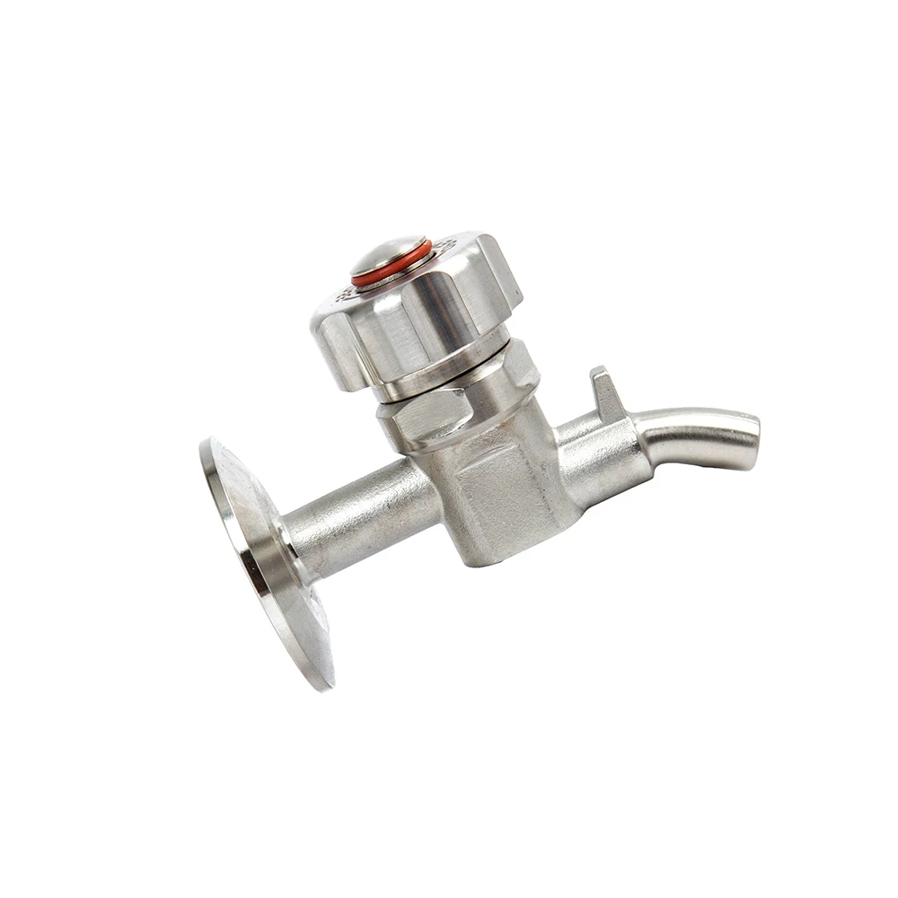 High Output Stainless Steel Spiral Type Sampling Valve Beer Faucet Sampling Valve For Beer Tank