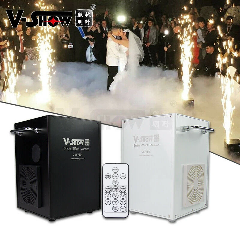 V-Show  4 pcs * 750w Sparkler Machine with Case  Cold Spark Fireworks Fountain Effect Machine for Wedding
