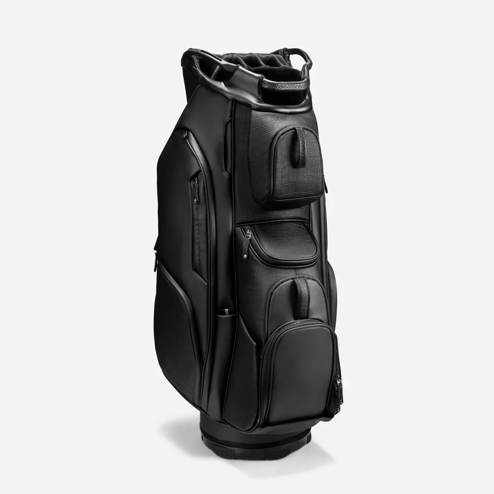 PRIMUS GOLF Custom design OEM 14 way black leather golf cart bag for men water-resistant men golf bag