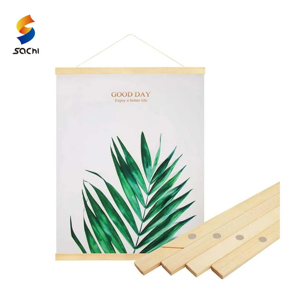 solid wood frame with magnets poster hanger custom diy 12 inch poster hanger magnetic wood frame