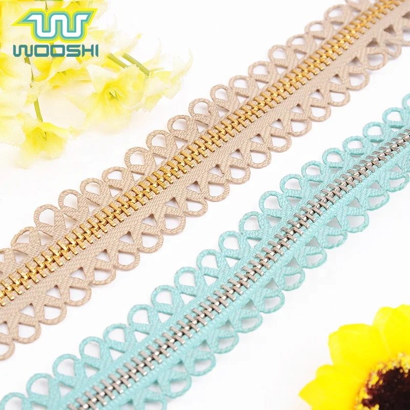 Zip for Women Shoes Brass Zippers Used Shoes Teeth Metal Decorative Ideal Lace with Rose Gold Fast Delivery China Zippers 6#