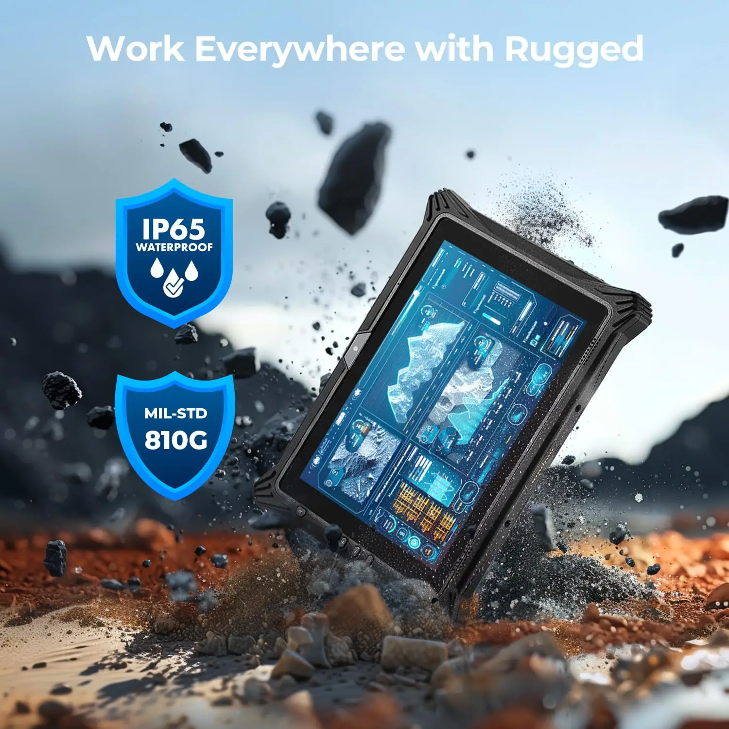 8 10 дюймов 1000 NITS Qualcom-m 5 г коврик промышленный планшет Android 14 со сканером штрих-кодов Прочный