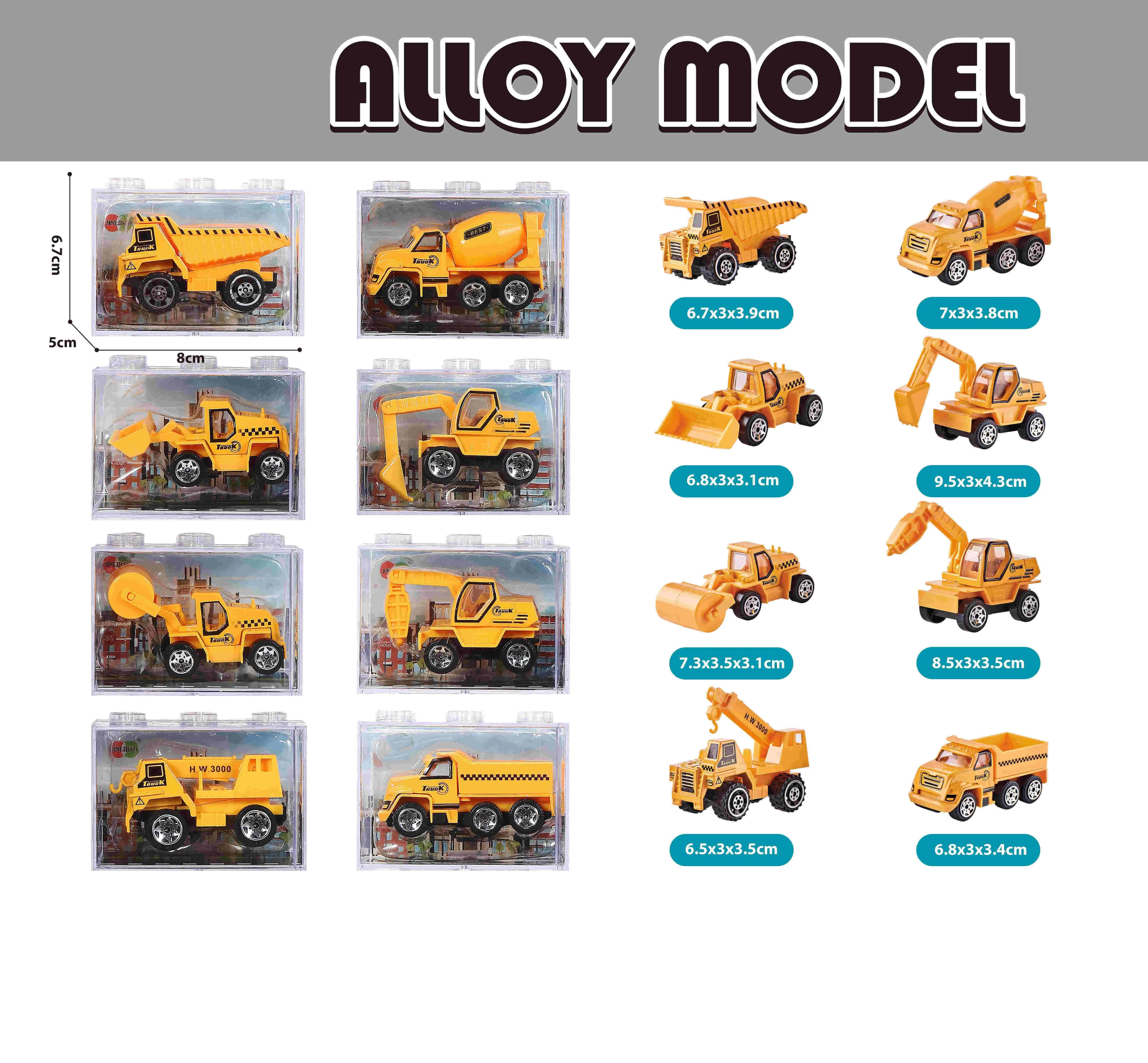 Hot 1:64 Small Alloy Car Free wheel Metal Vehicle Alloy Plastic Car  With Plastic Box
