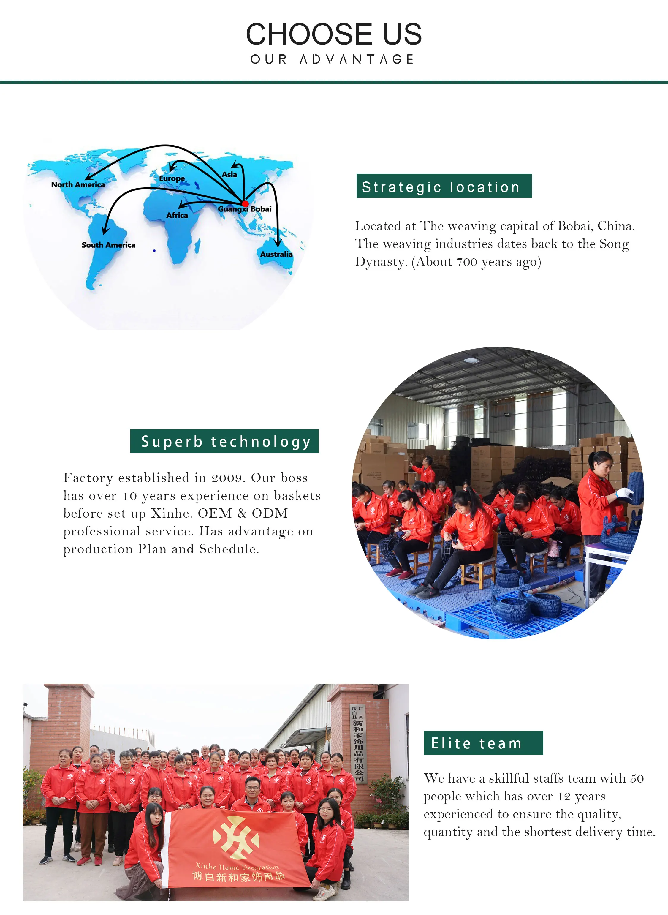 XH set of 3 Handwoven decorative organizer durable wicker Polyrattan Food Grade plastic rattan trays food storage basket