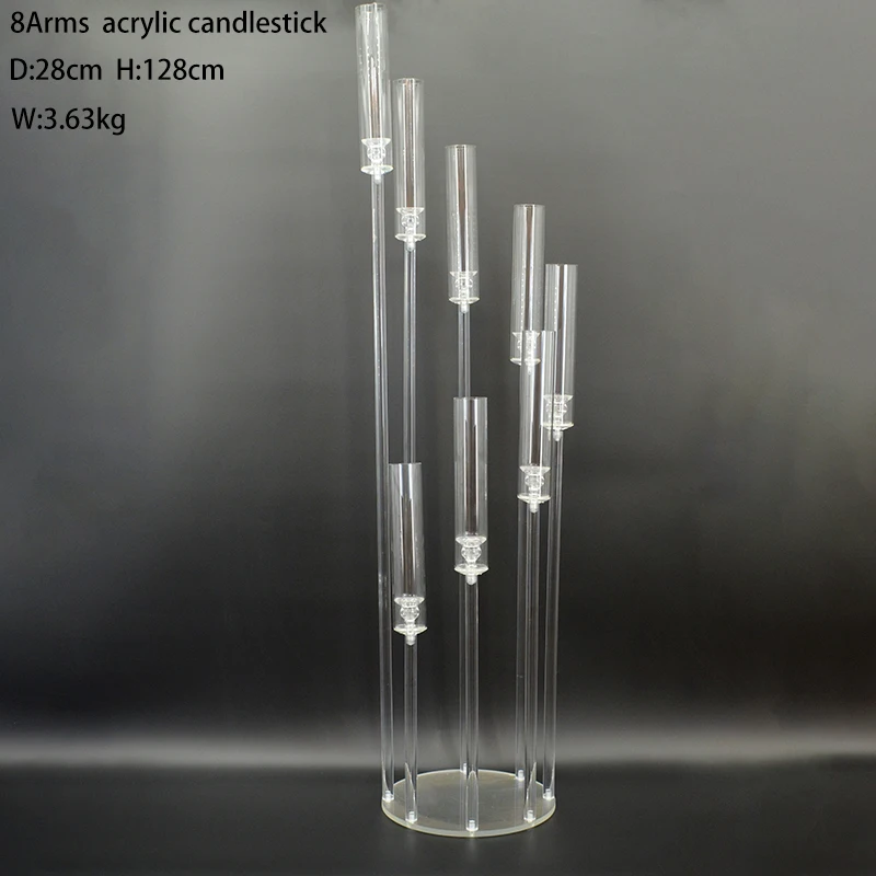 Wholesale Price Handmade Candle Stick Party Wedding Decoration Transparent Crystal Candelabra