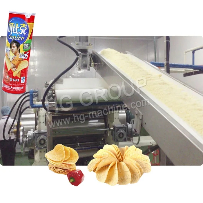 Оборудование для производства картофельных чипсов типа Pringles/индийские машины малого бизнеса