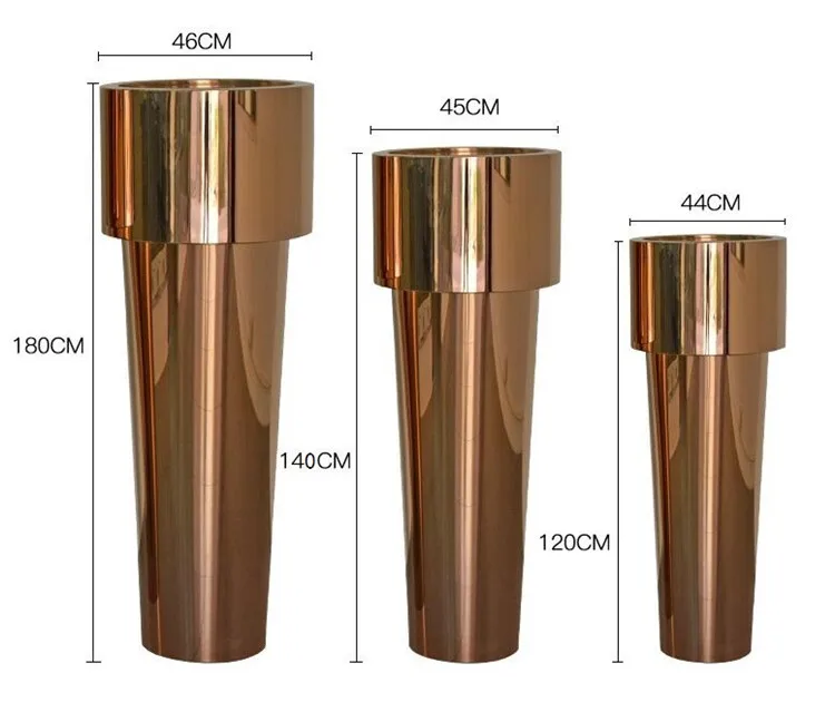 Customized stainless steel flower planters / big plant Pot