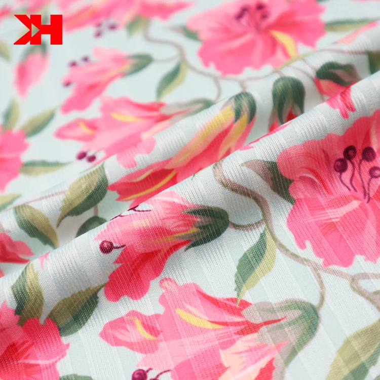 Kahn Professional digital print custom 97 polyester 3 spandex material fabric