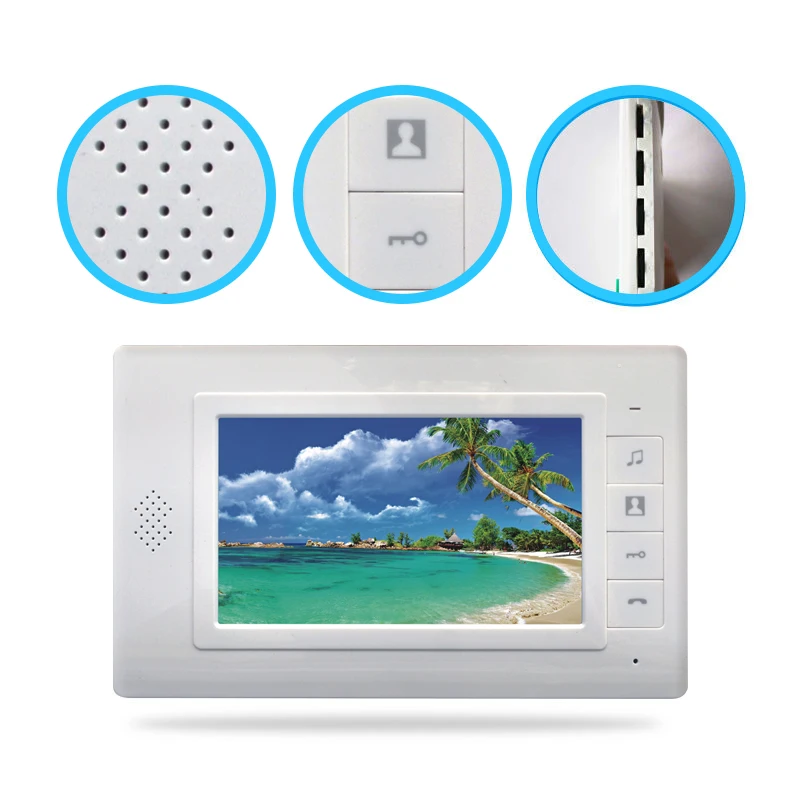 Aitdda Tft Lcd Monitor SIP Smart Phone Multi Building Video Intercom System High Quality 7 Inch 220V Aluminum Alloy