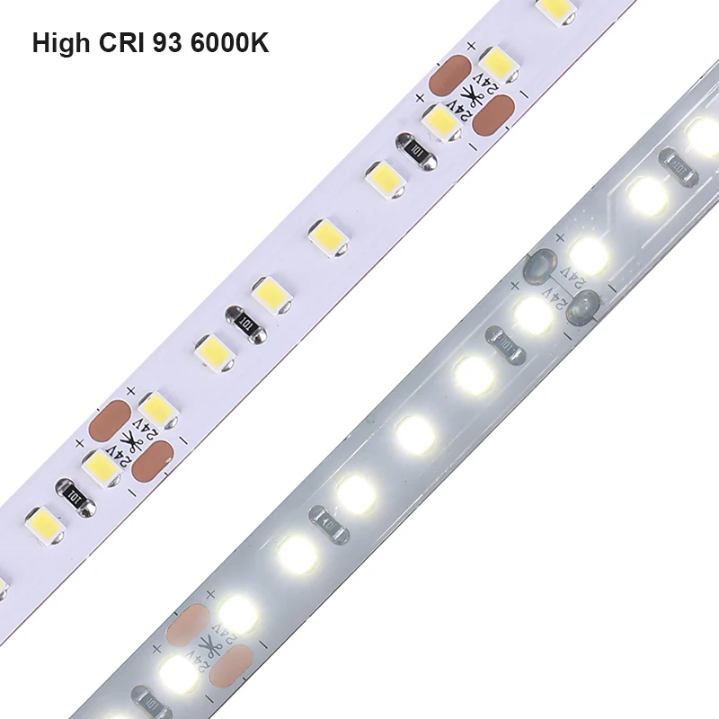 High cri 90-95 2835led strip smd 2835 pcb 8mm 3oz hi quality led strip light 2835 120 led 180led 24v 12v 3000K 6000K 4000K 2700K