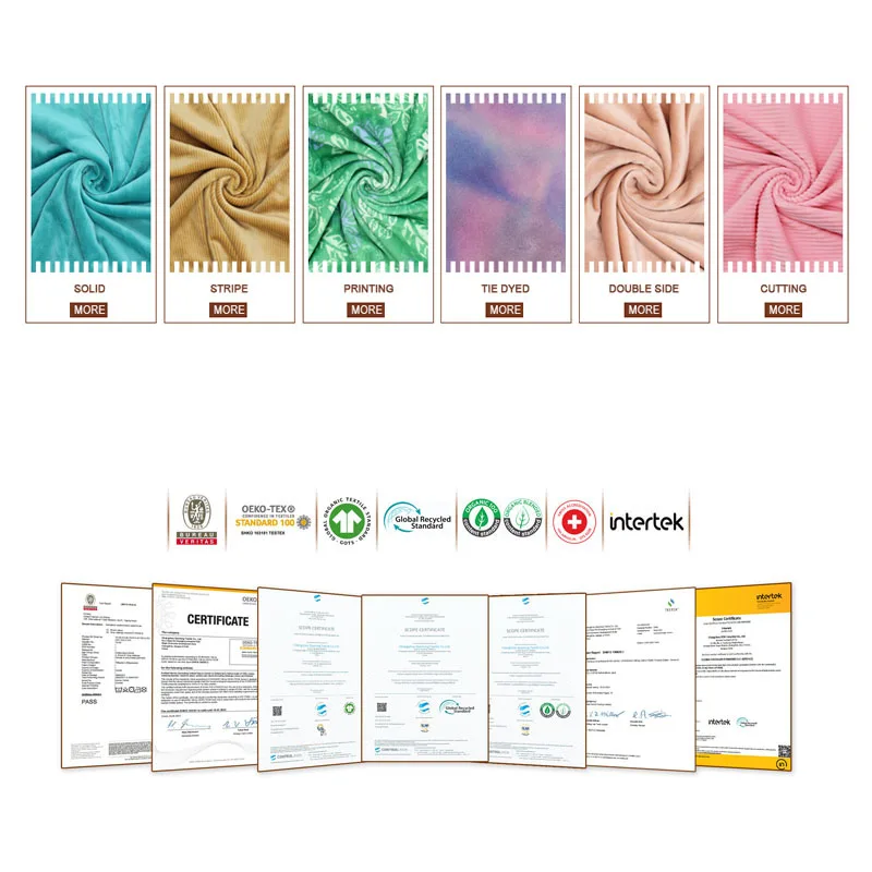 95%Polyester 5%Spandex Printing Korean Velvet Velour Fabric