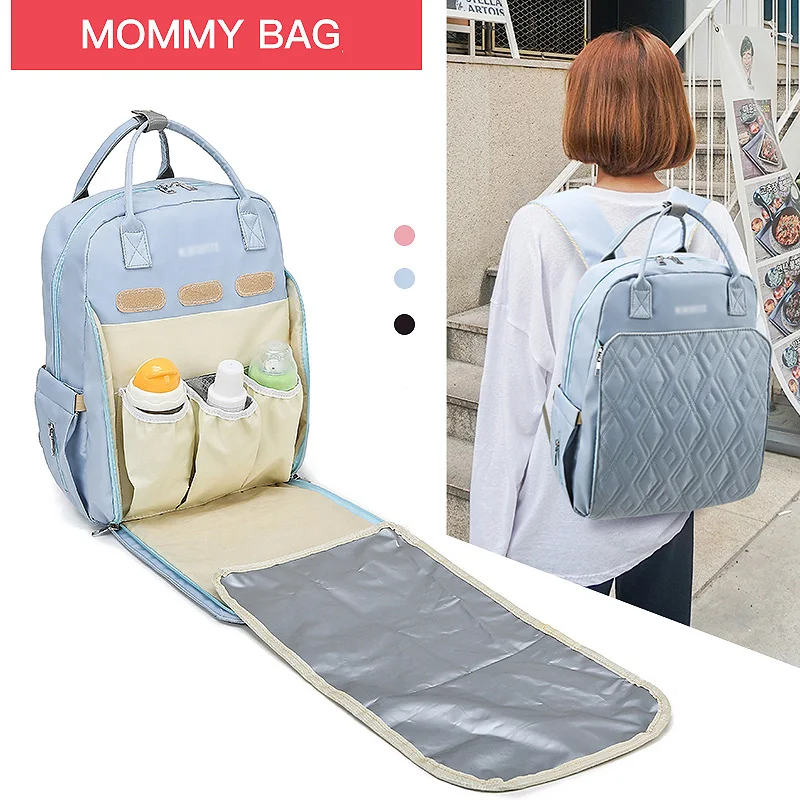 Baby Diaper Bag Large Capacity Diaper Backpack Waterproof Mommy Nappy Bag with Changing Pad Diaper Backpack