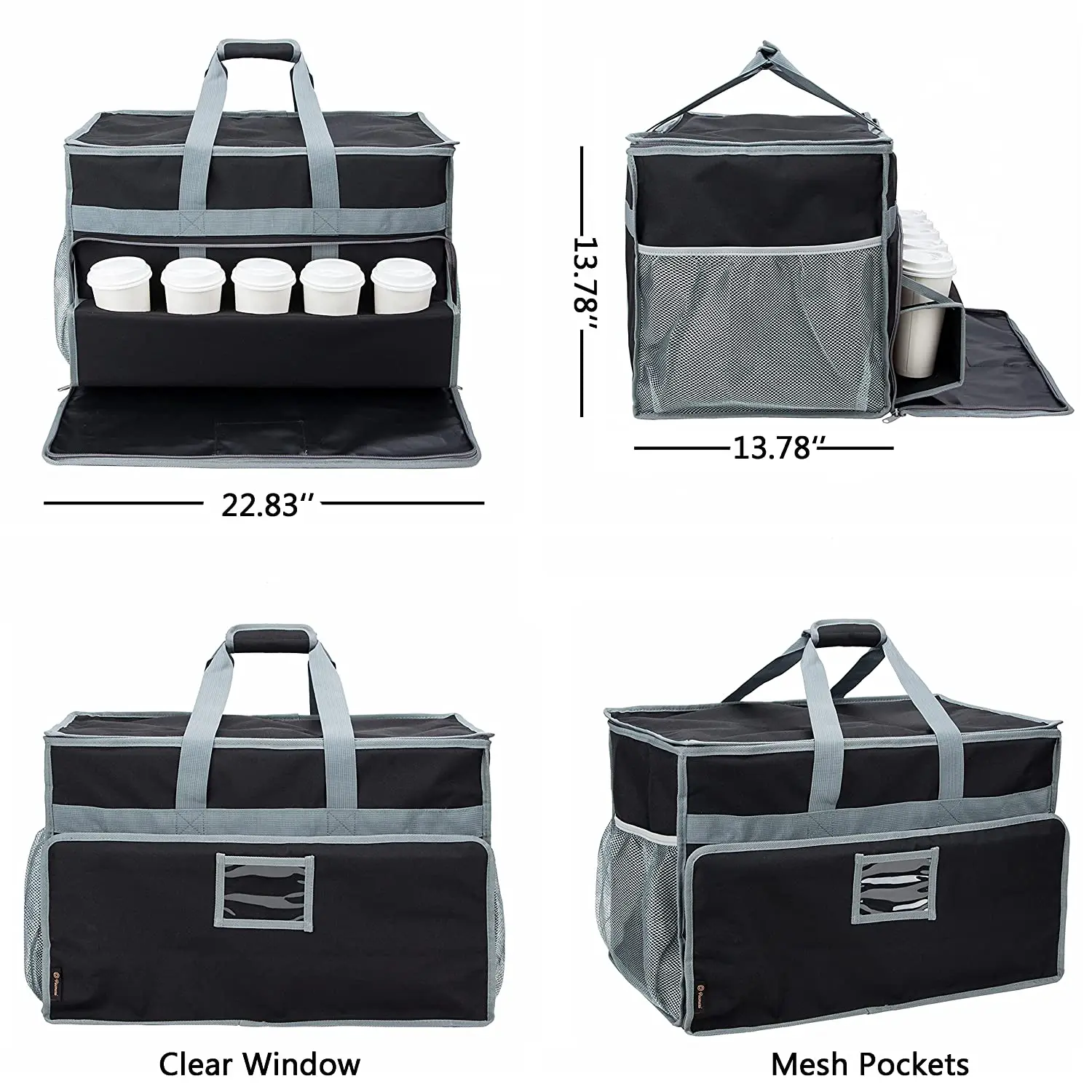 High quality waterproof Delivery Bag with Cups Holder ideal for camping hiking BBQ