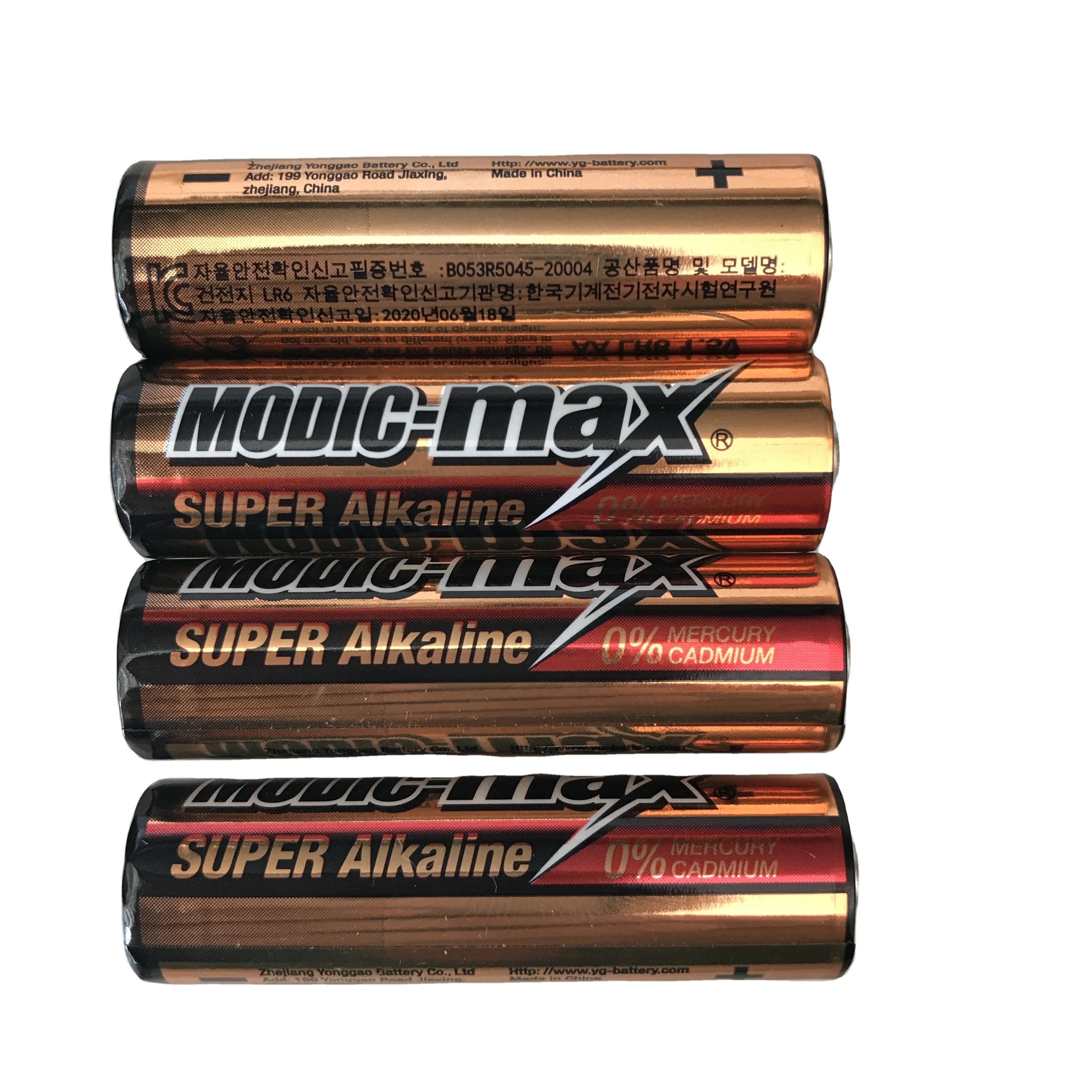 Сертификат KC, щелочная батарея AA, супер щелочная батарея AA LR6 KC