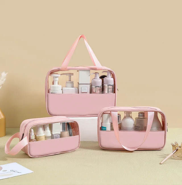 color zipper wash cosmetic bag waterproof friendly portable travel customized wholesale with low MOQ Storage bag