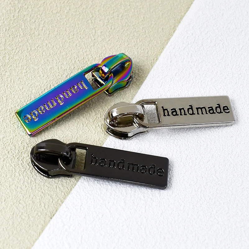 Meetee ZT206 5# DIY Sewing Luggage Garment Accessories Bag Zippers Head Zinc Alloy Plating Nylon Zip Pull Zipper Slider