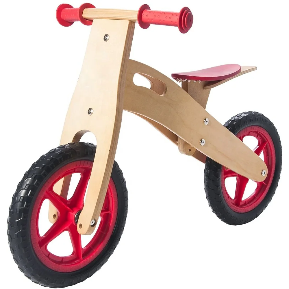 Cheap Boys and Girls No Riders Mini Wooden Trainers Balance Bike Pedal less Bike Kids Push Bike Toddler Bicycle for Kids