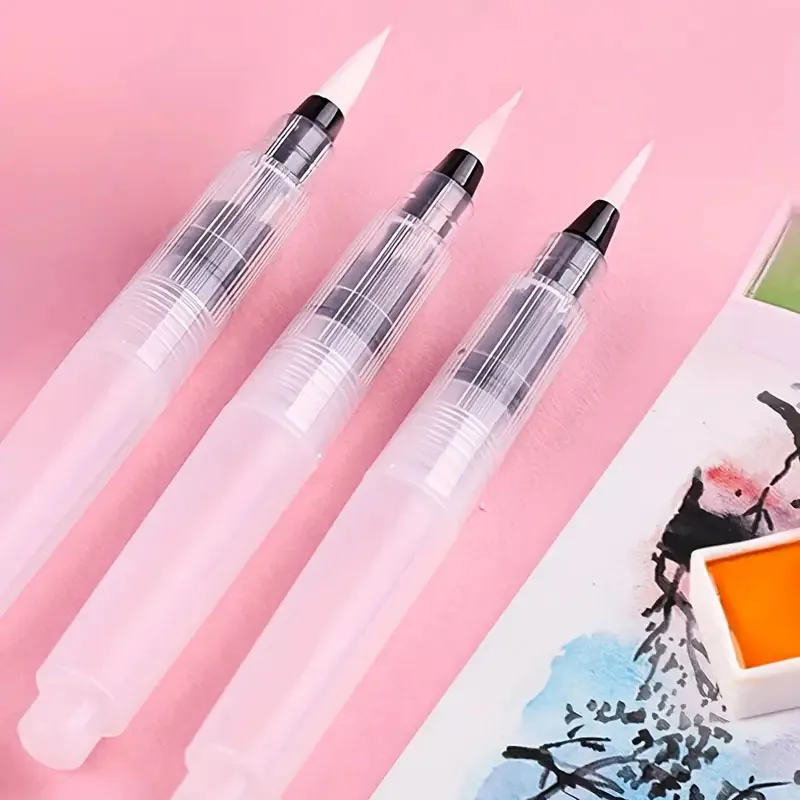 Opeth 3Pcs Premium Water Brush Pens Refillable Watercolor Brush Pens Set Artists Brush for Beginner Painting Drawing Art Supply