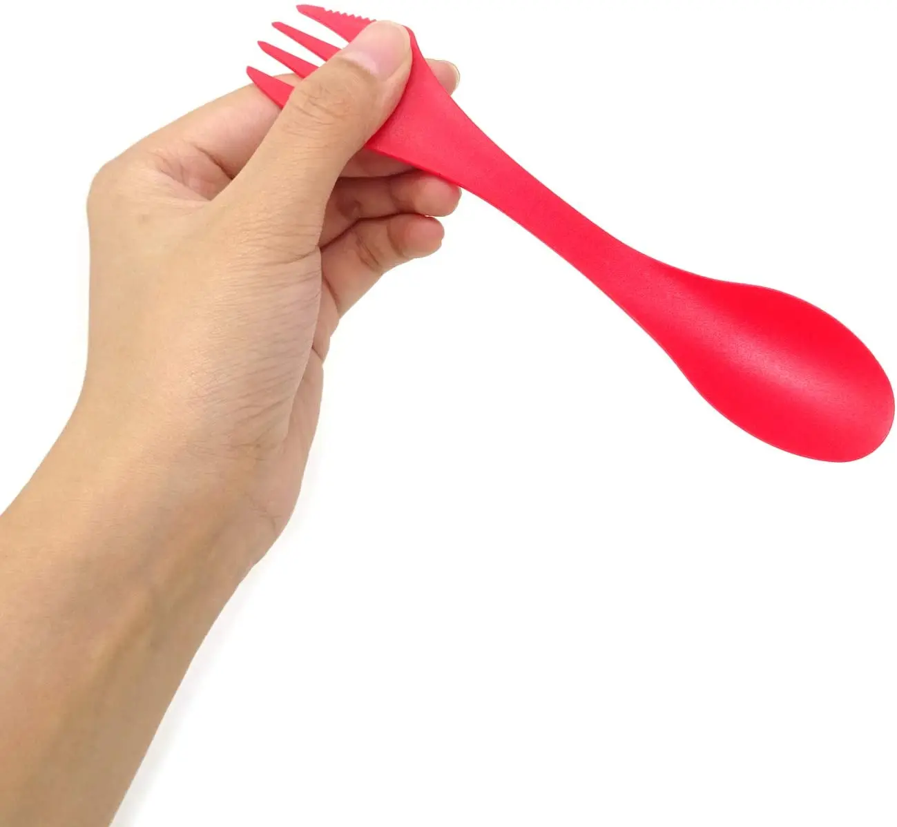 3 in 1 Multifunction Plastic Outdoor Camping Hiking Portable Cutlery set Spoon Knife and Fork