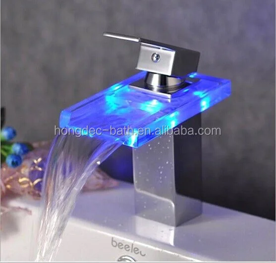 Bathroomled deck mounted led water faucet light high quality led  light water stream   led faucet