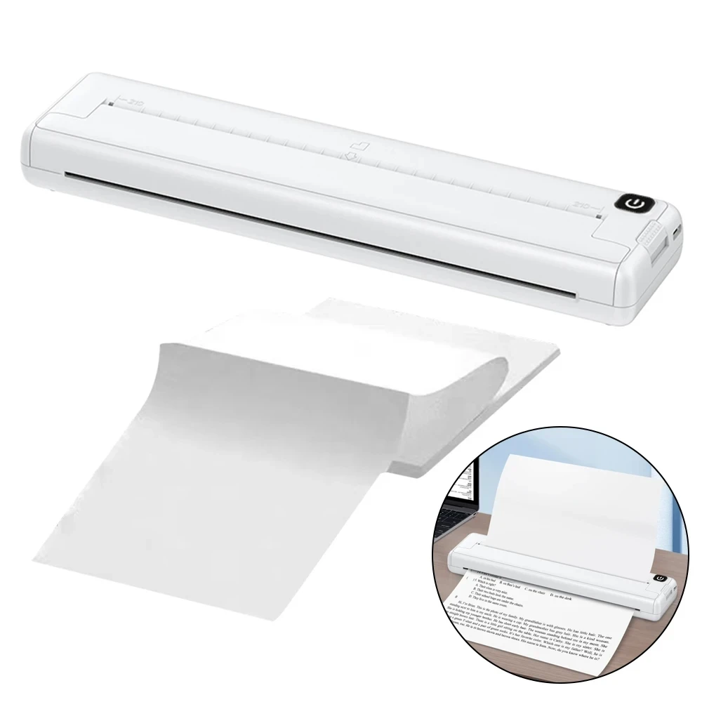 Shenzhen Factory New Hot Mini Portable Printer Wireless A4 Thermal Printer 1000mAh Blue tooth Compatible Printer