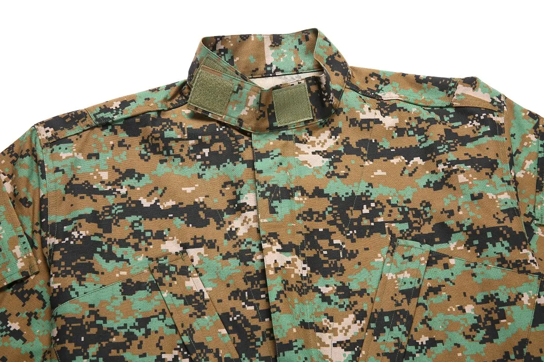 230gsm TC Polyester Cotton Twill  Digital Woodland Camouflage Pattern ACU Uniform