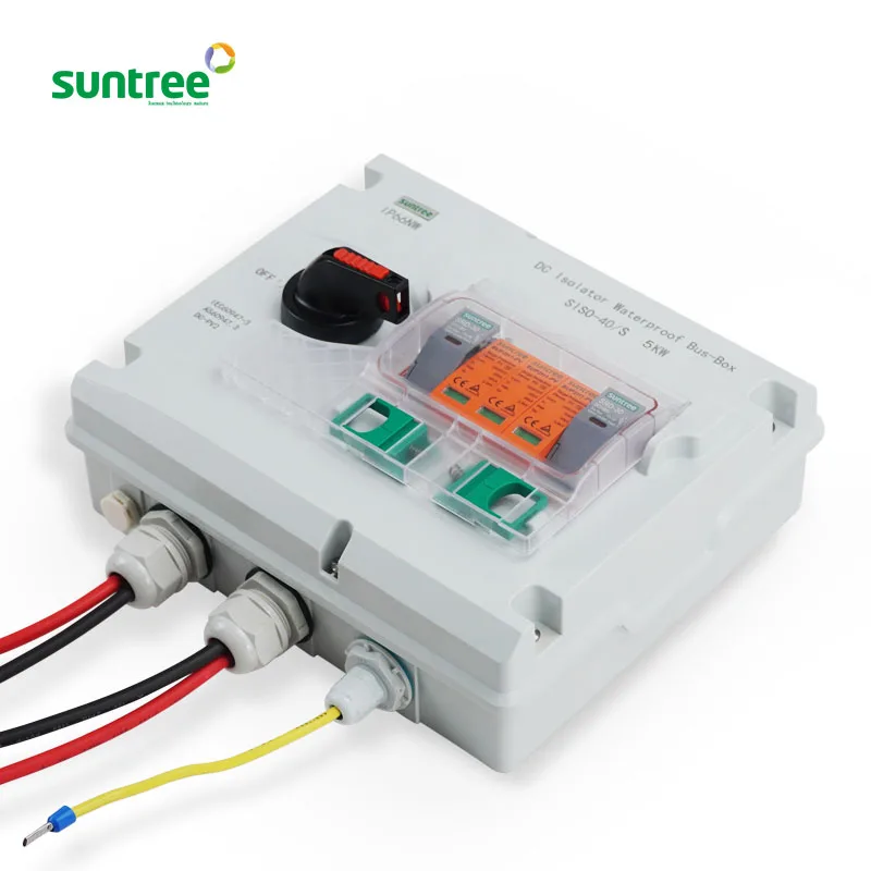 Suntree/Oem  DC isolating switch waterproof solar pv array combiner box 1-2 strings TUV CE certification
