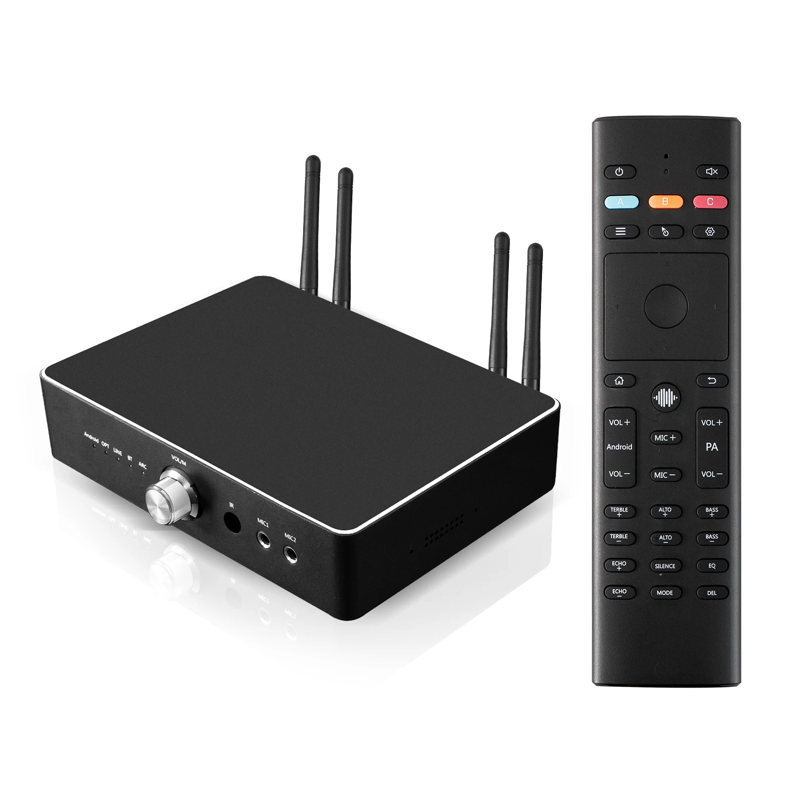 300 Вт усилитель караоке плеер Hi-Fi динамик домашняя караоке система 2 беспроводной микрофон android 9,0 2 ГБ ОЗУ двойной Wi-Fi усилитель