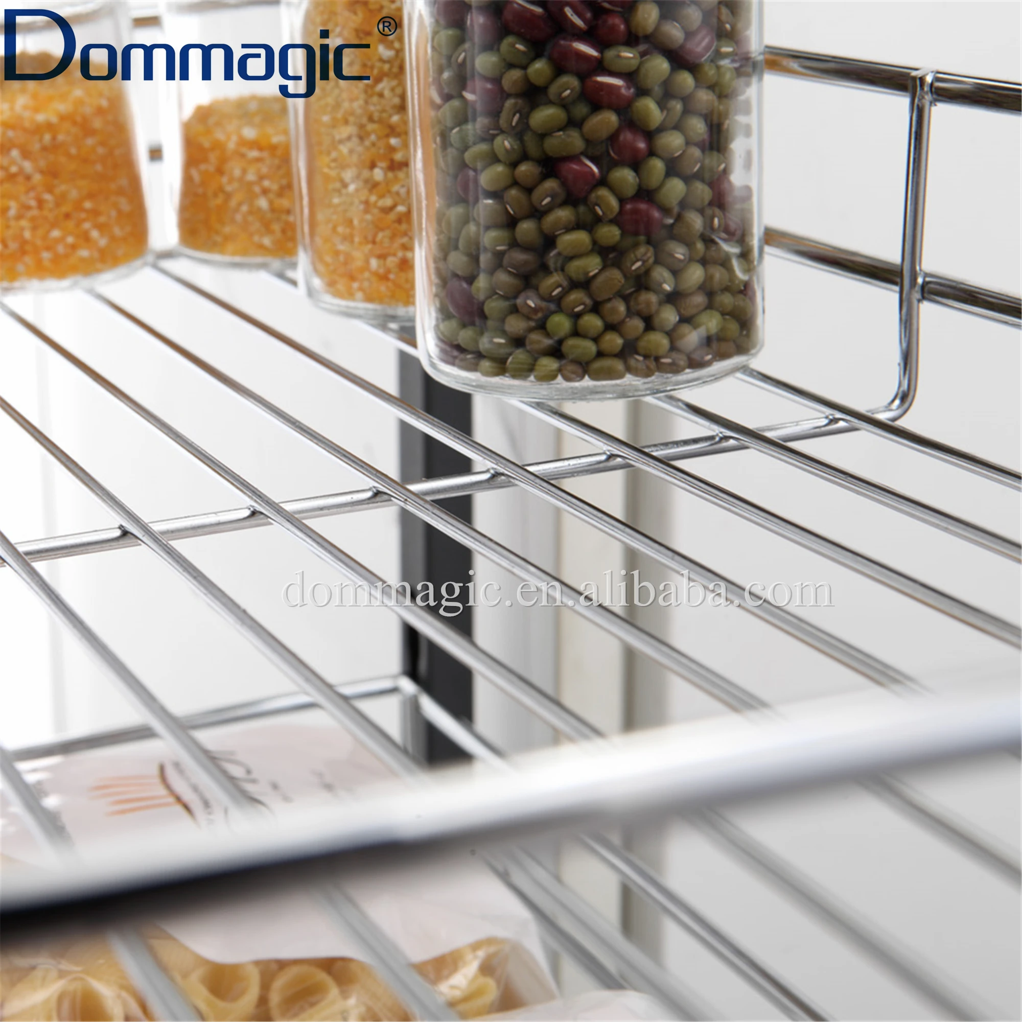 2 Tier Under Sink Pull Out Storage Basket Kitchen Cabinet Organizer Slide Wire Shelf Basket