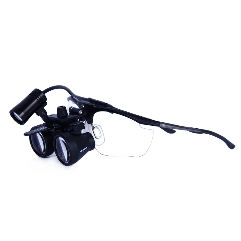 TAOS NS3.0x 380mm P1 Black Galilean surgical dental loupes maginifiers with led light 21x