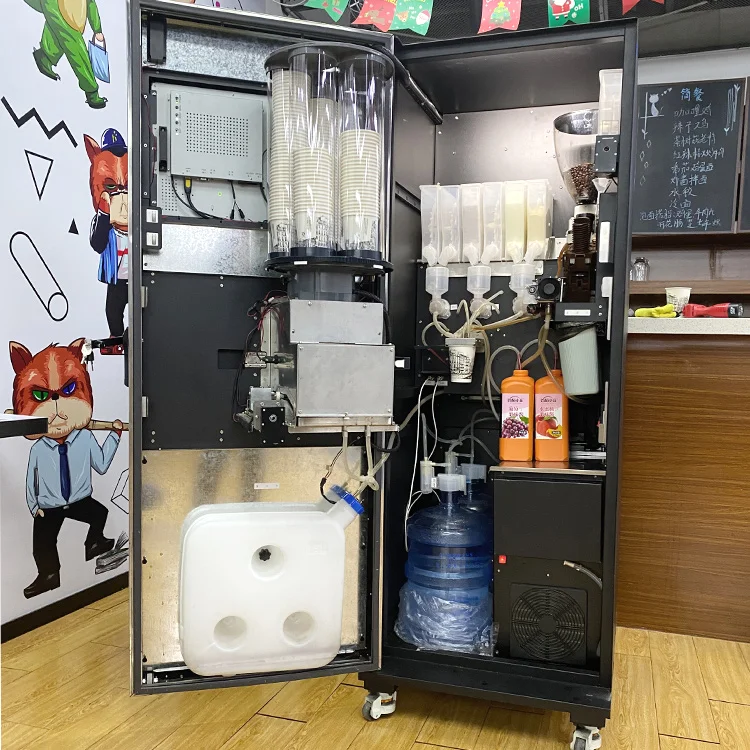 Bean to Cup Coffee Vending Machine Fully Automatic Robot Coffee Vending Machine