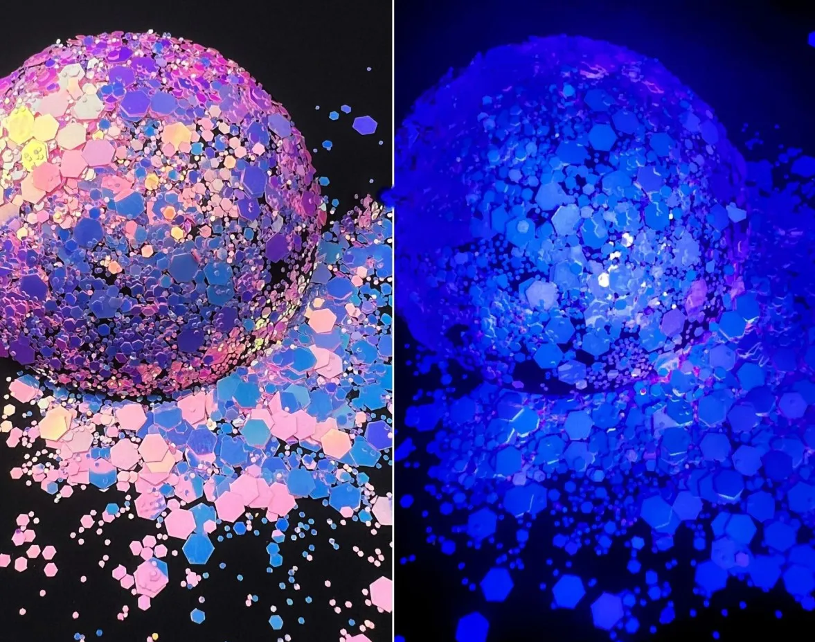 2023 Super Popular Polyester Pink Blue Color Shift glitter for makeup