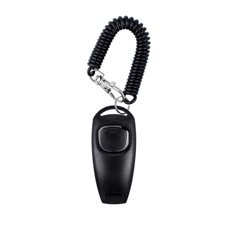 2 In 1 Dog Pet Training Clicker Whistle with Wrist Strap Dog Training Clickers and Whistle in One