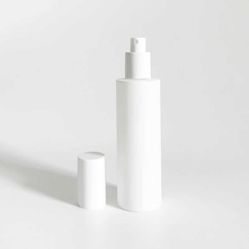 Matte white glass cosmetic set 30 ml 40 ml 60 ml 100 ml 120 ml spray pump lotion bottle cream jars