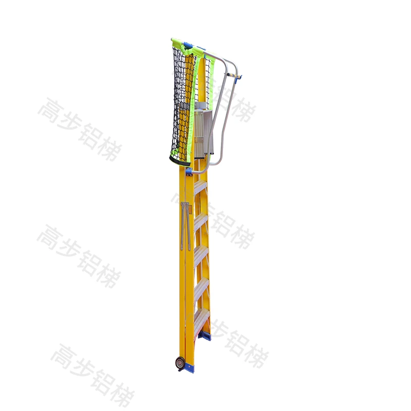 5 6 7 8 Steps Handrail Fiberglass Platform Ladder