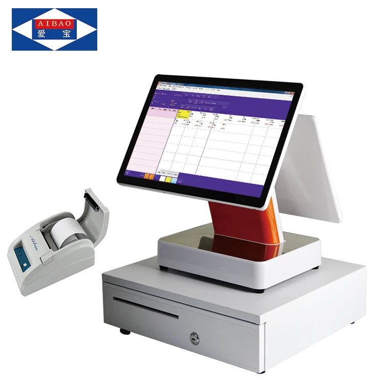 RAM 4GB SSD 64 GB J1900 procesoor dural 15 Inch capacitive touch screen pos system