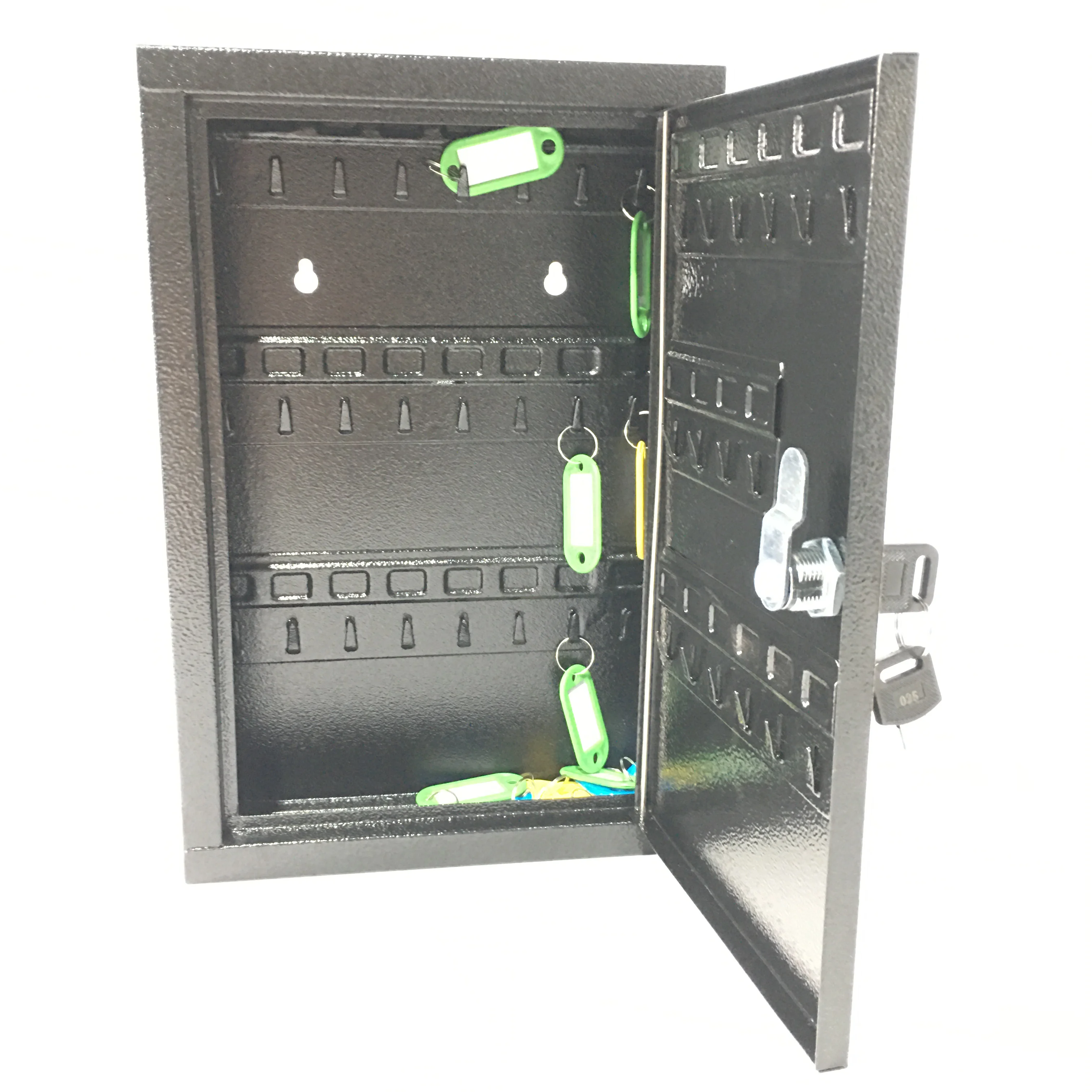 Square corner Black  Cold Rolling Steel Metal Wall Mounted Key Lock  32  Key  Box cabinet