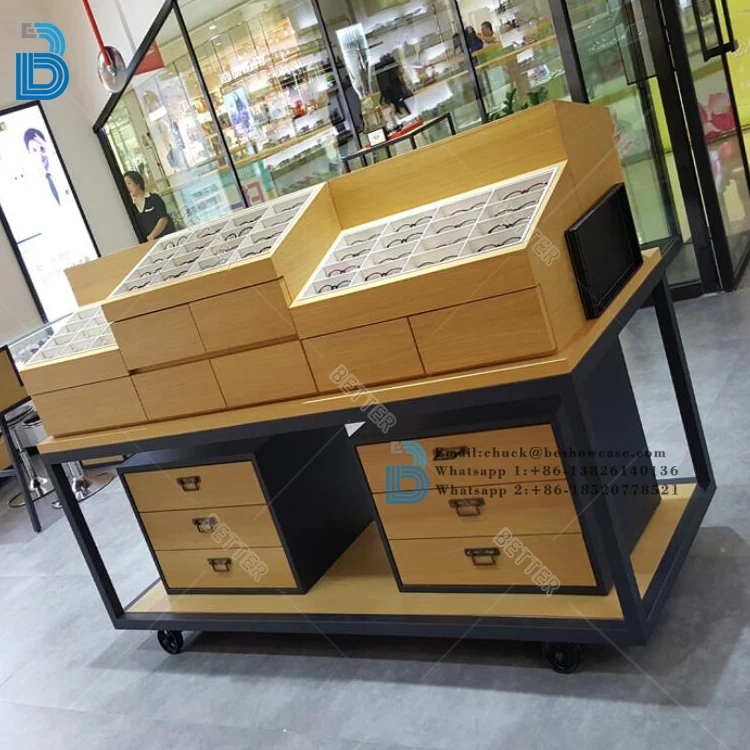 Customized optical store wall mount sunglasses display holder rack eyewear displays