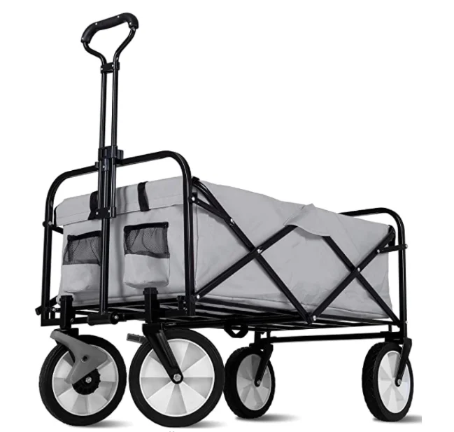 Camping Trolley Folding Outdoor Garden Park Utility Kids Wagon Portable Beach Trolley Cart Camping