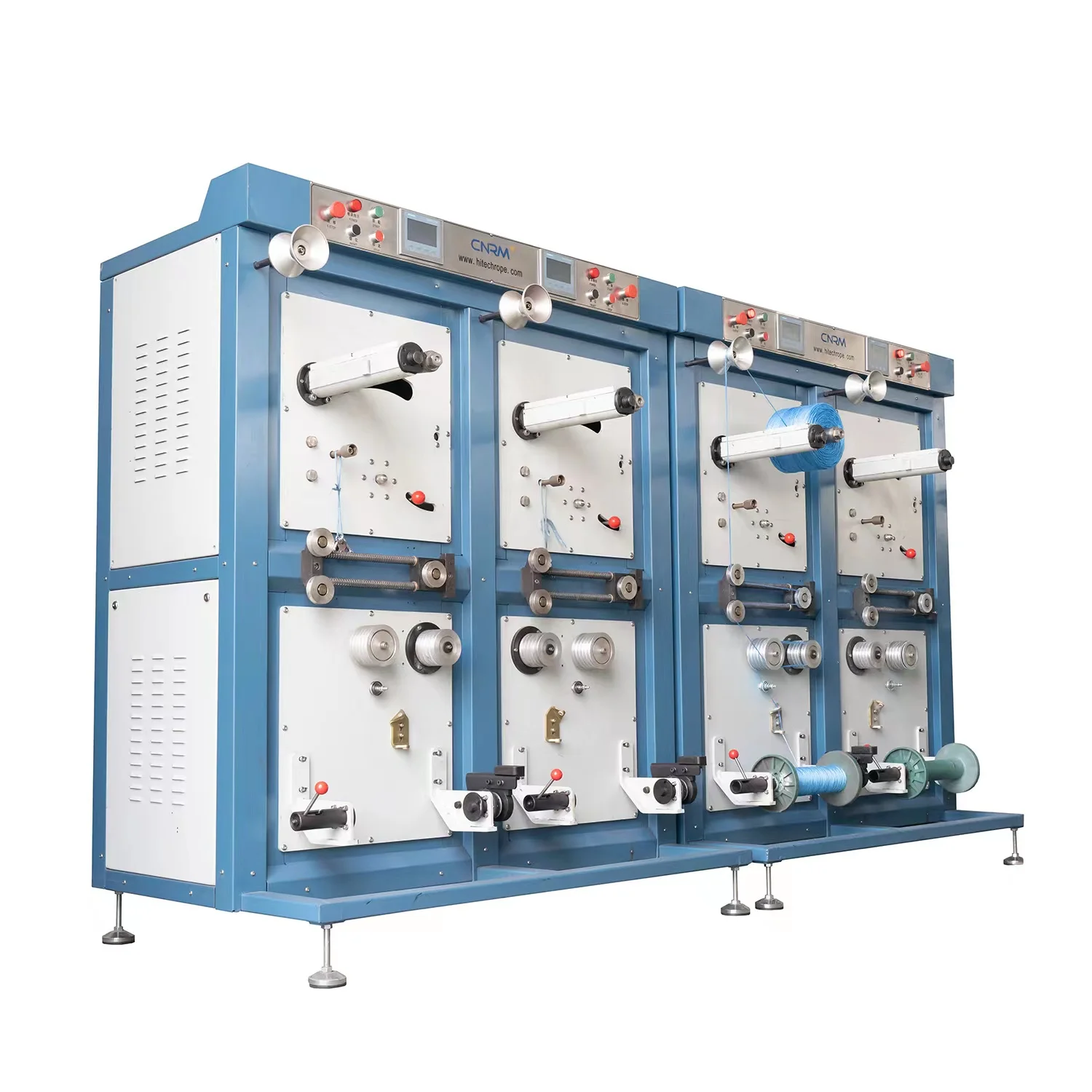CNRM HDSW-H02 Spool winder with HMI+PLC system and Touch screen changer for 5000d-70000d of rope yarns and baler twine