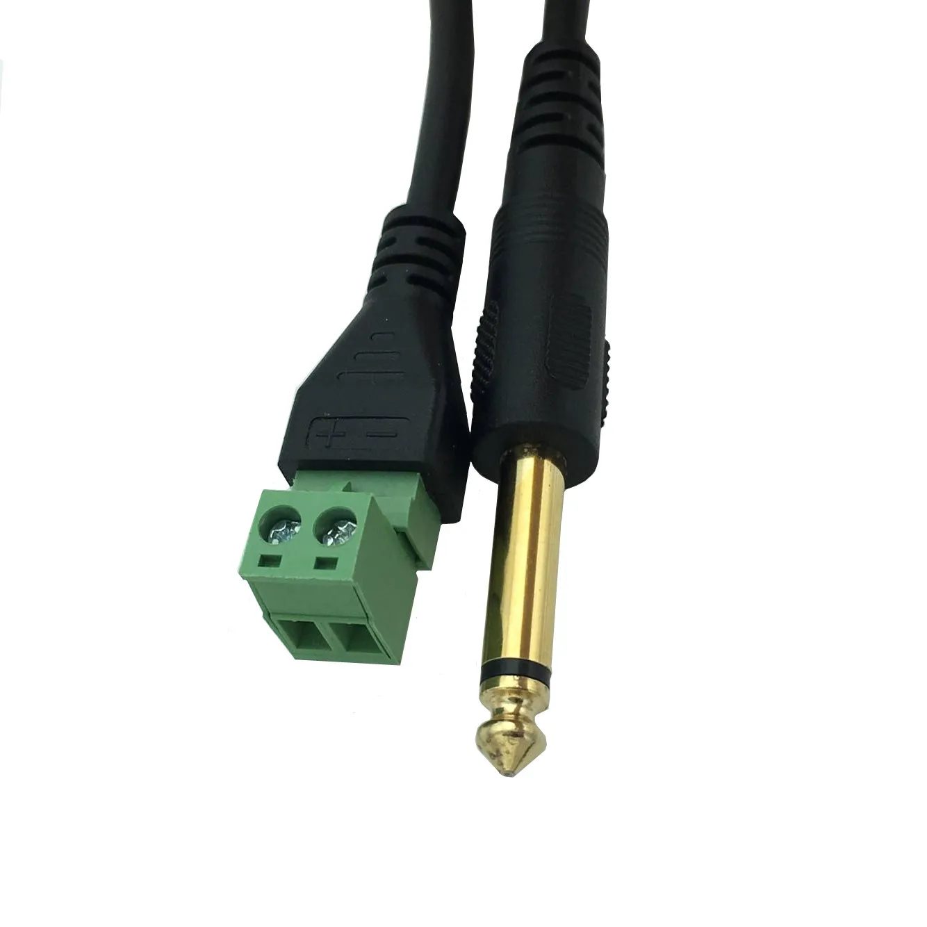 6.35mm Audio Mono Male to 2Pin Screw Terminal Female 30cm Converter Adapter Connector Cable Wire Audio 6.35mm Gold plated Male (62137680652)