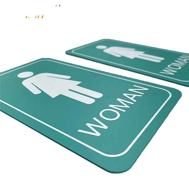 Custom wayfinding signage led illuminated Male and Female Door sign Plates hotel Toilet Signs