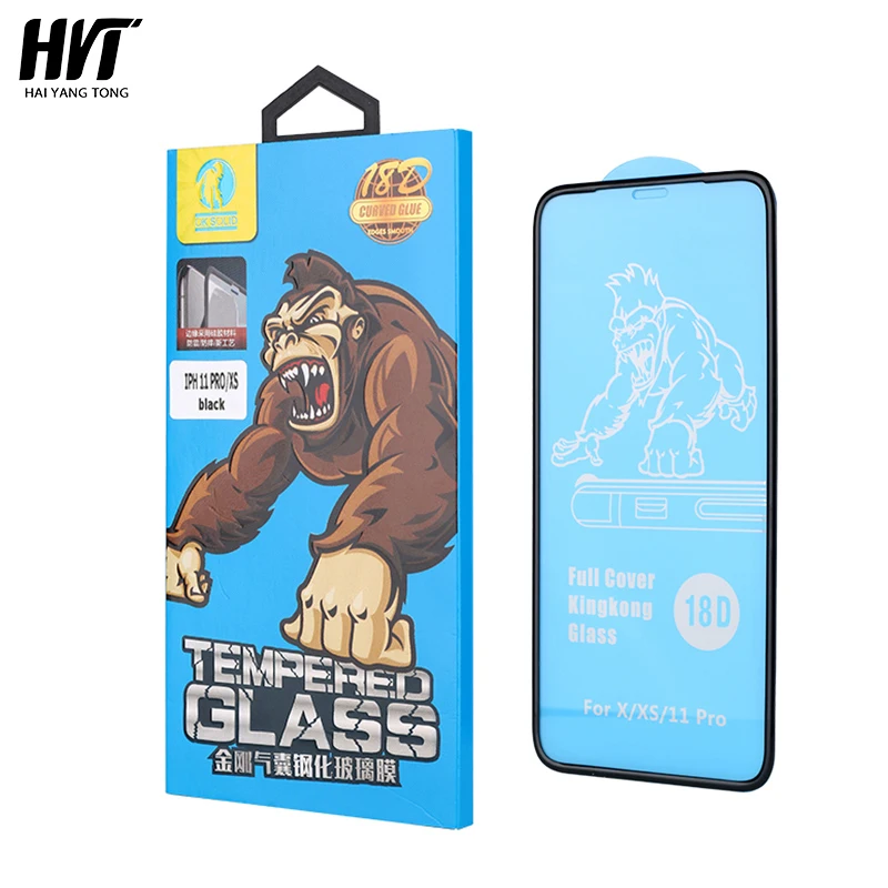 Wholesale King Kong 9H 18D Screen Protector Full Coverage For Iphone 11 Pro Max 18D Tempered Glass Film For Iphone 12 13