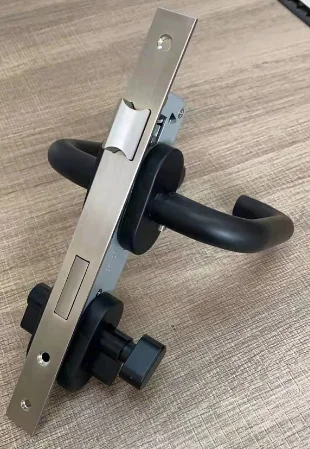 High Quality Security Mortise Door Lock Handle Set Aluminum Plate Door Level Handle With Lock Body And Lock Cylinder