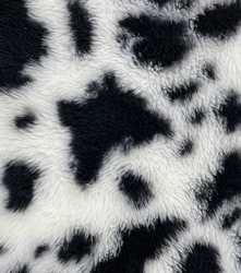 with best quality and low price 100%POLYESTER warm/top/superior quality/grade COW Fur Print