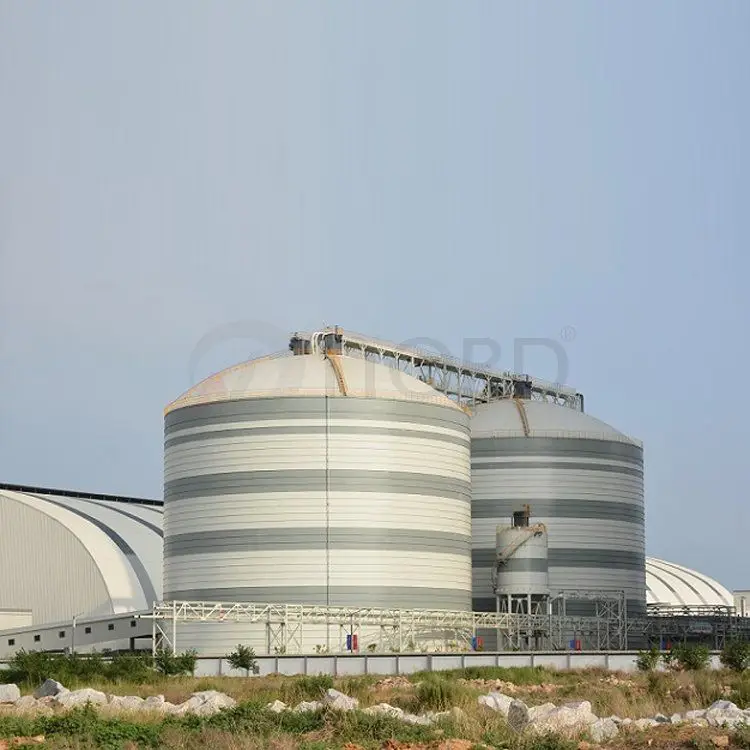 30,000 tons of cement clinker steel silo 75,000 tons of fly ash silo