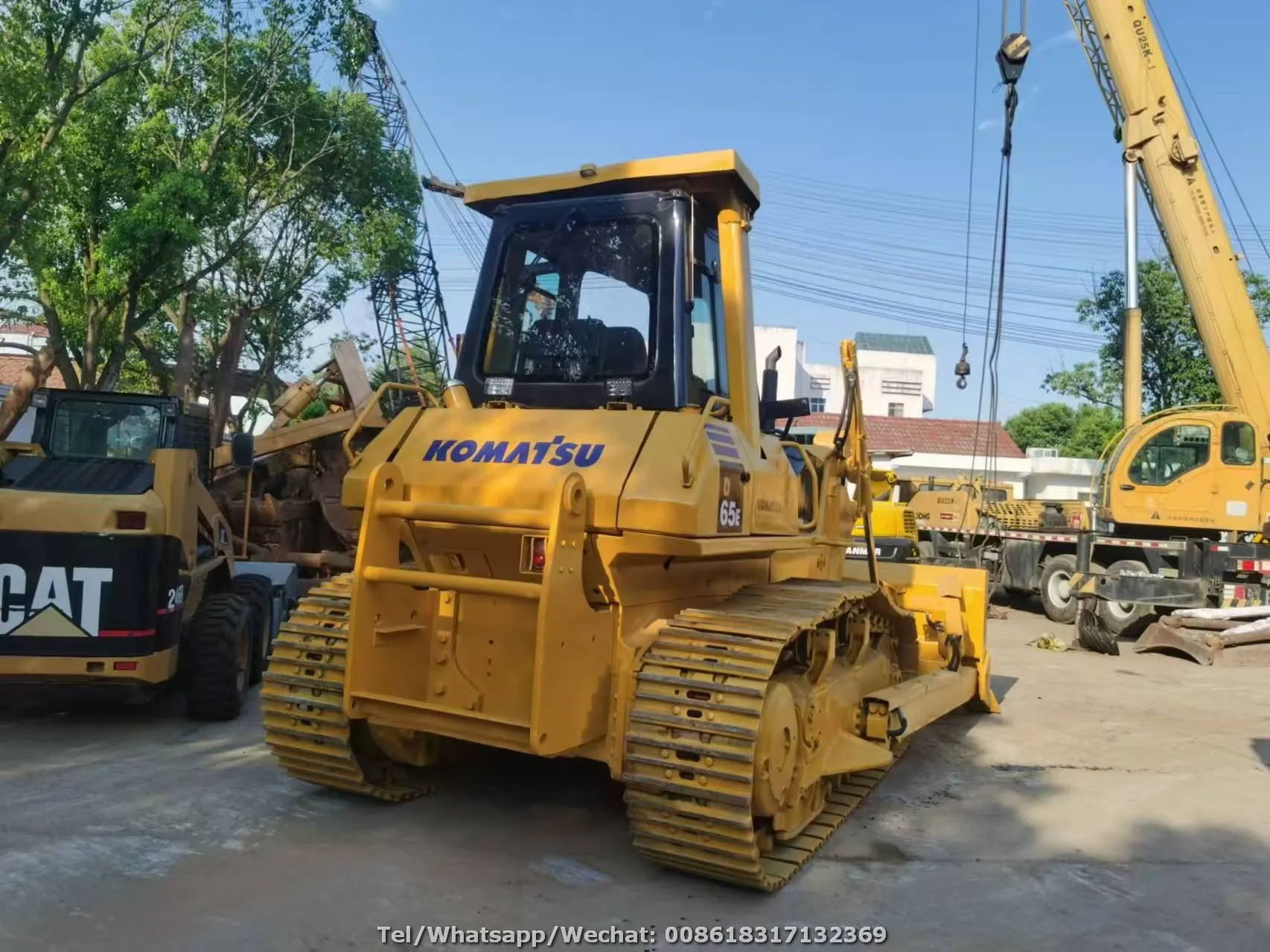 Japan Imported Komatsu D65E D65E-12 Crawler Tractor with 3 Shanks Ripper Komatsu D60P D65 D85 Dozers