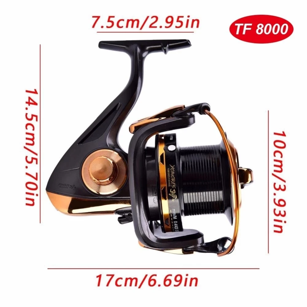 New Fishing Reel Full Metal Spinning Reel Spool 12+1BB For Carp Saltwater Surf Long Casting Ocean Sea Reels